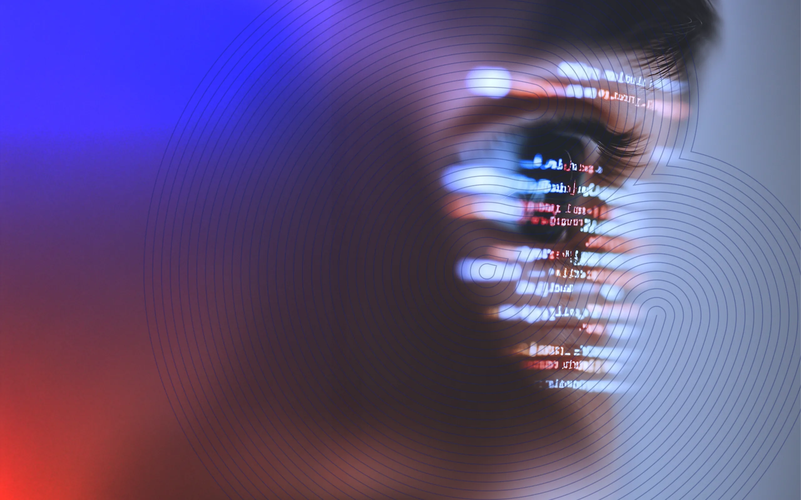 Close-up of an eye — representing biometric identity verification
