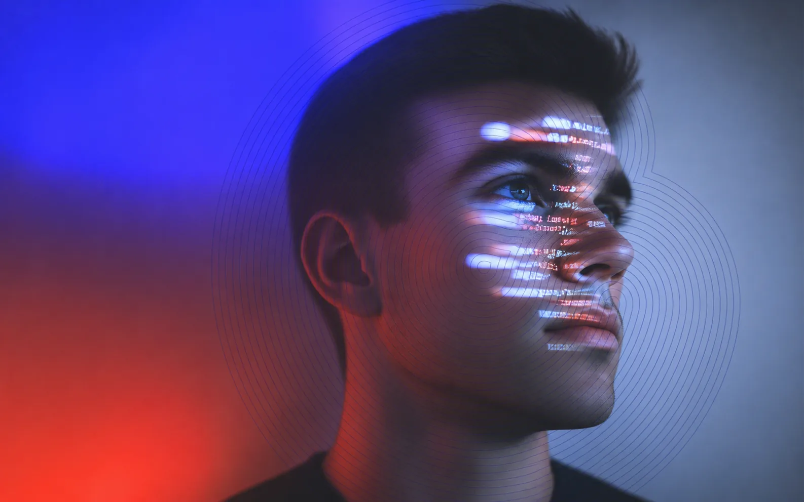 Person being verified through an identity check